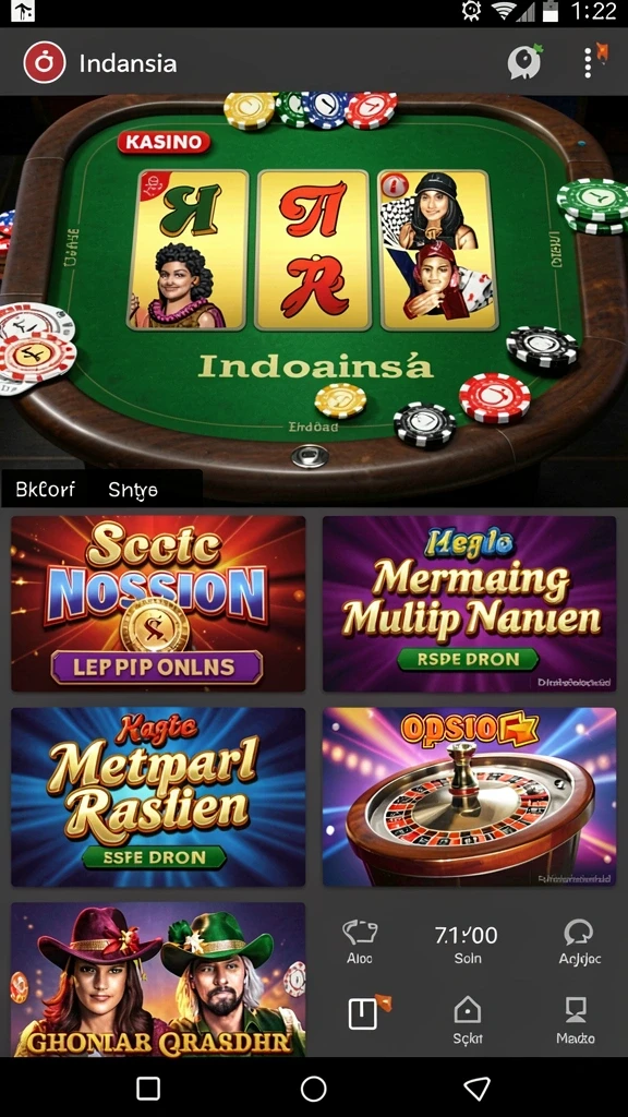 qgluck - Tampilan menu utama yang menarik dan mudah dinavigasi.